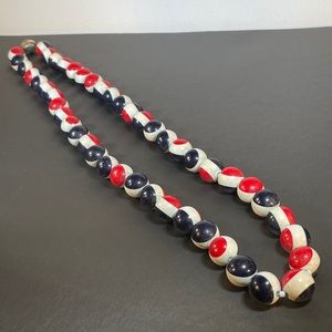 Vintage red white blue Antique British Necklace